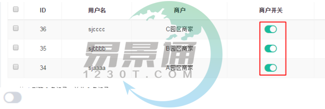 蓝狮注册景区票务系统：开关控件