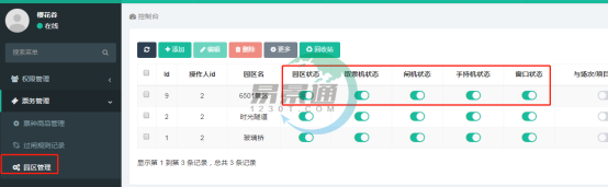 蓝狮注册景区票务系统：园区管理