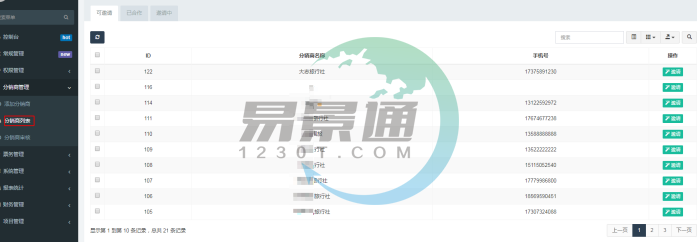蓝狮注册景区分销系统